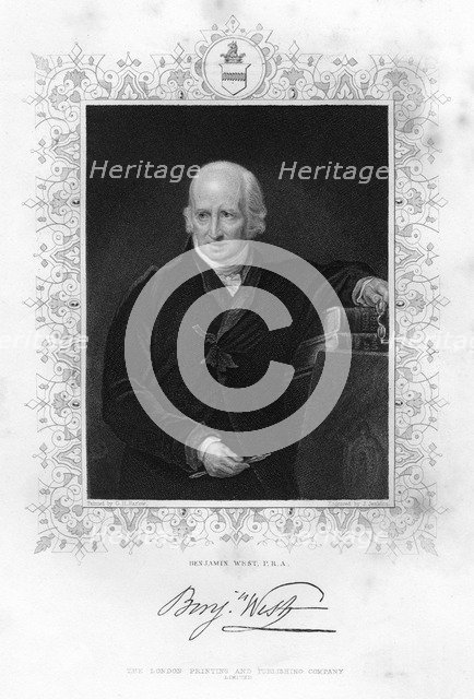 Benjamin West (1738-1820), Anglo-American painter, 19th century.Artist: John Jenkins