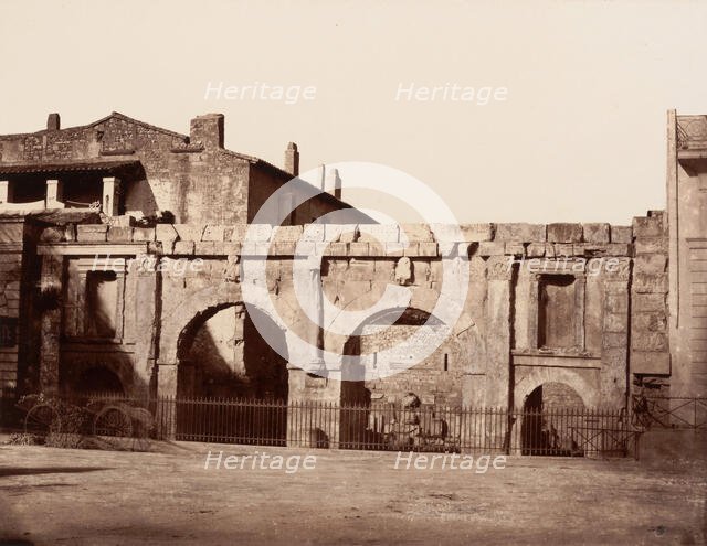 Nimes, Porte d'Auguste, ca. 1864. Creator: Edouard Baldus.