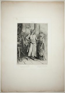 Honest Iago, my Desdemona must I leave to thee, plate four from Othello, 1844. Creator: Theodore Chasseriau.
