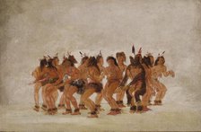 Bear Dance, Preparing for a Bear Hunt, 1835-1837. Creator: George Catlin.