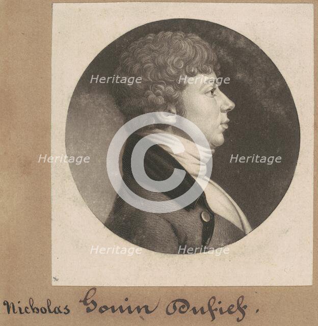 Nicholas Gouin Dufief, 1801. Creator: Charles Balthazar Julien Févret de Saint-Mémin.