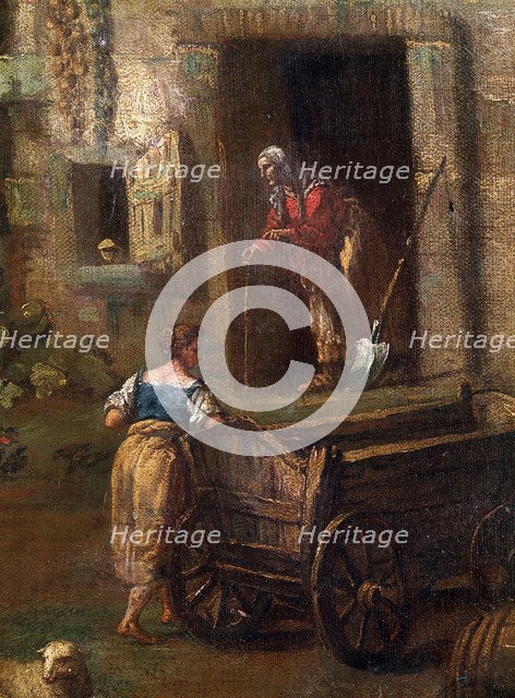 'Italian Landscape' (detail), 18th century. Artist: Antonio Diziani