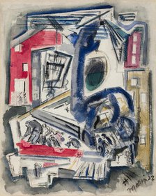 Building, New York, 1932. Creator: John Marin.