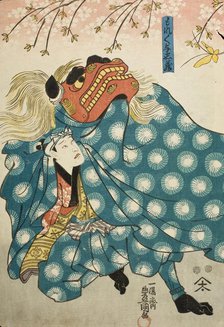Actors as Lion Dancers (image 1 of 4), c1850. Creator: Utagawa Kunisada.