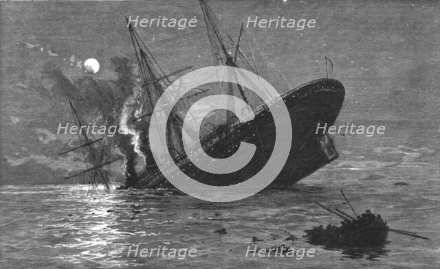 'The Loss of the SS 'Quetta' off Thursday Island, Northern Australia; Lloyds Brisbane March Ist 1890 Creator: John Comyns.