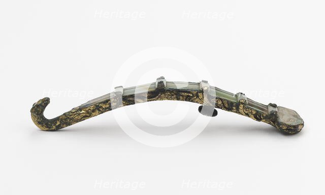 Garment hook (daigou) with dragons and taotie, Western Han dynasty, 206 BCE-8 CE. Creator: Unknown.