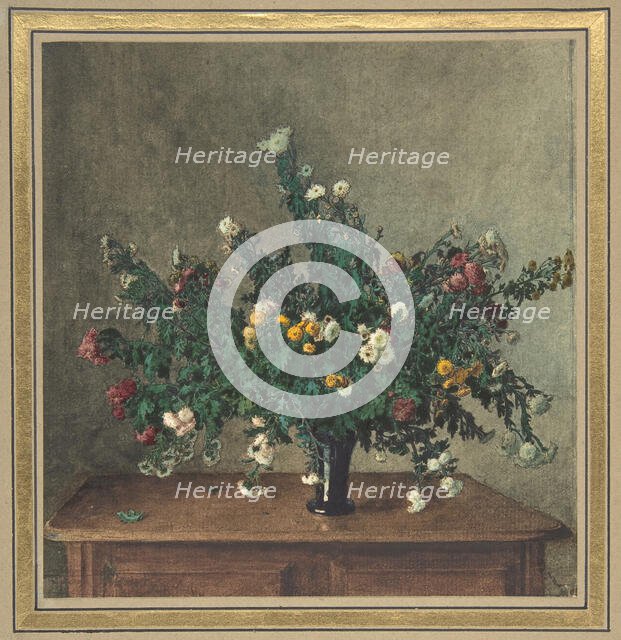 Bouquet of Small Chrysanthemums, 1862. Creator: Leon Bonvin.