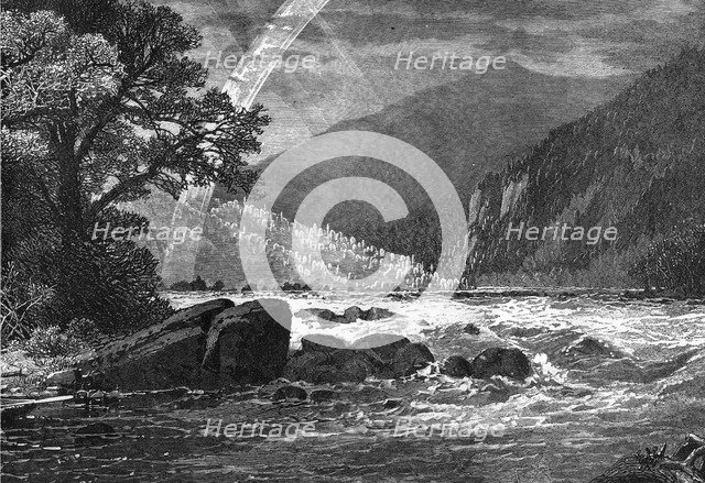 View of Balcony Falls, James River, Virginia, USA, 1877. Artist: Unknown