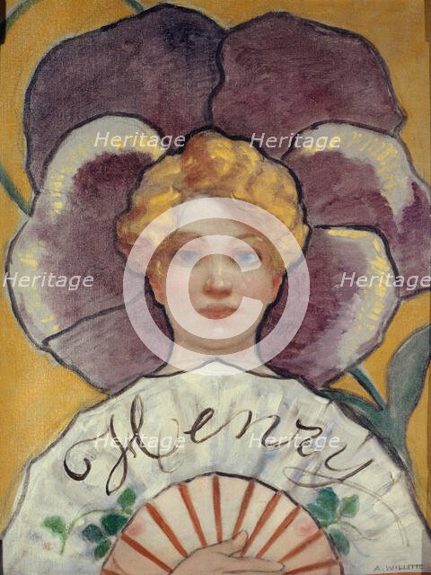 À la Pensée Enseigne de la maison Henry, c. 1900. Creator: Willette, Adolphe (1857-1926).