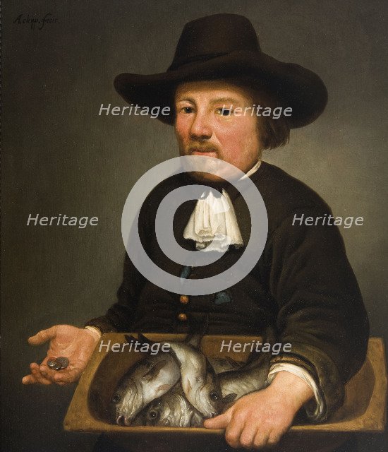 Man with the Bucket of Fish. Artist: Cuyp, Aelbert (1620-1691)