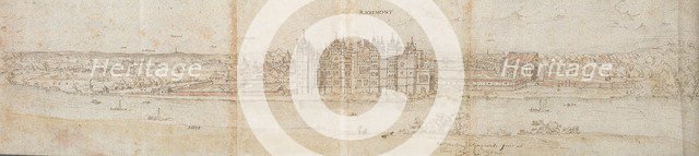 Richmond Palace from across the Thames, 1562. Artist: Anthonis van den Wyngaerde.