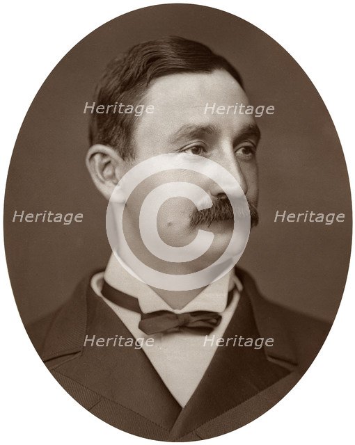 Captain Frederick Burnaby, officer in the Royal Horse Guards, 1877.Artist: Lock & Whitfield