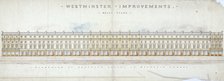 Elevation of proposed houses in Victoria Street, Westminster, London, c1845. Artist: Tyler