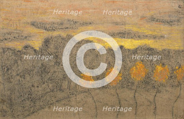 Paysage aux Arbres Jaunes, 1893-1895. Creator: Roussel, Ker-Xavier (1867-1944).