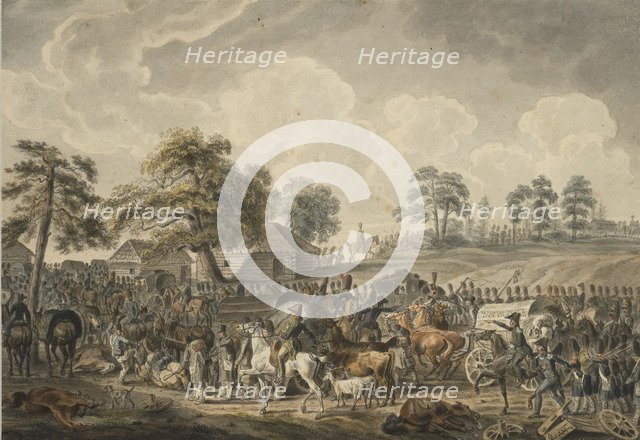 The French Army crossing the Daugava River on July 24, 1812, Mid 1820s. Artist: Adam, Albrecht (1786-1862)