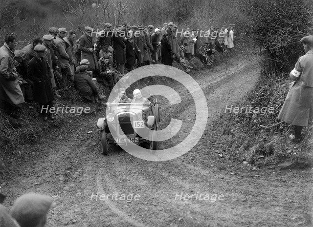 Austin Ulster of TB Raban competing in the MCC Lands End Trial, 1935. Artist: Bill Brunell.