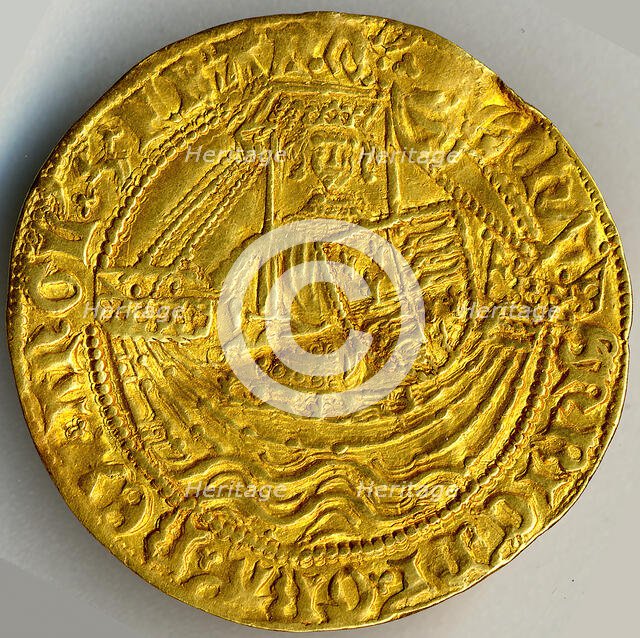 Quarter Noble of Edward III (r. 1327-77), British, 1327-77. Creator: Unknown.