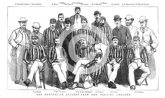 'The Australian Cricket team visiting England', 1886.  Creator: Unknown.