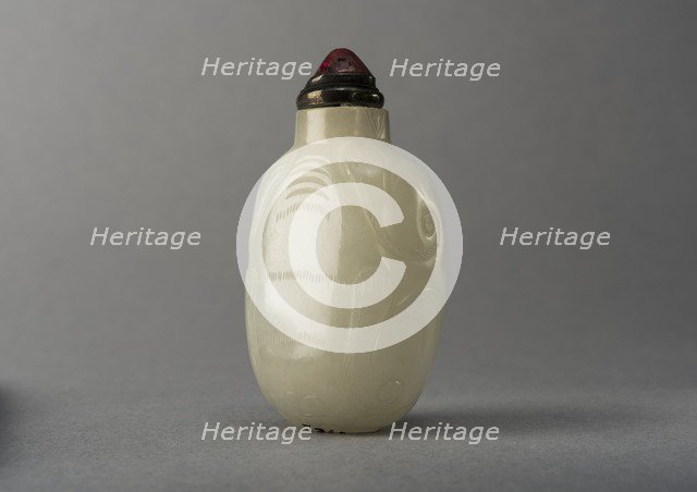 Jade snuff bottle in an animal form, China, Qing dynasty, 1644-1911. Creator: Unknown.