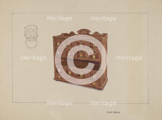 Butler's Table, c. 1936. Creator: Carl Keksi.