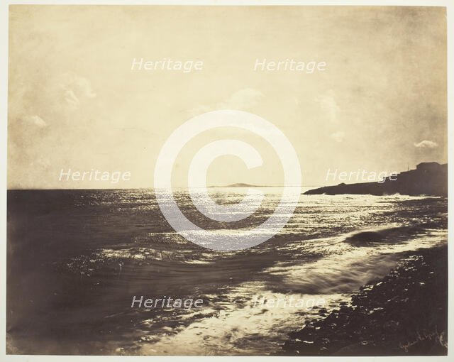 Mediterranean with Mount Agde, 1857. Creator: Gustave Le Gray.