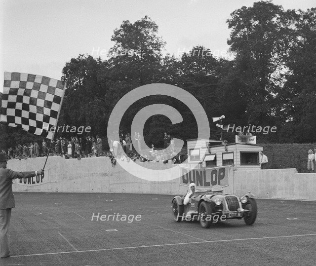 Alta of GE Abecassis winning the Imperial Trophy Formula Libre race at Crystal Palace, London, 1939. Artist: Bill Brunell.