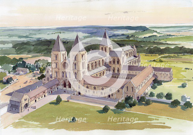 Gisborough Priory, Redcar and Cleveland, c early 15th century (c1995-c2005).  Artist: Terry Ball.