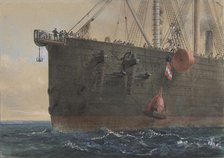 In the Bows of the Great Eastern: The Cable Broken and Lost, Preparing to Grapple, August 2nd, 1865, Creator: Robert Charles Dudley.