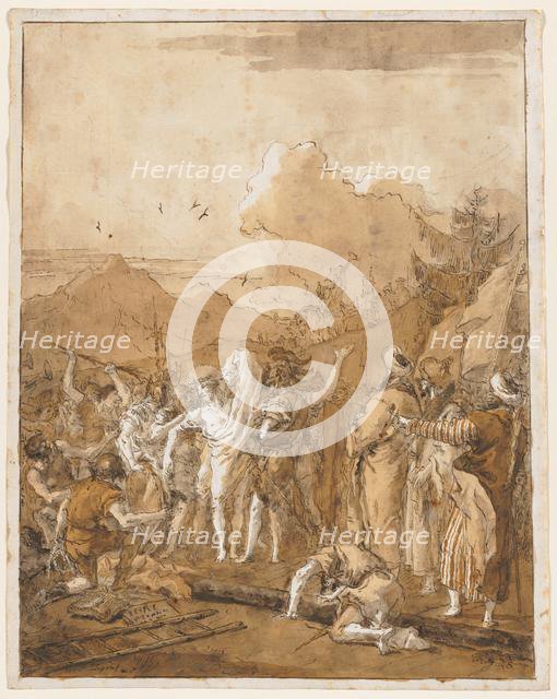 The Disrobing of Christ, c. 1785-1790. Creator: Giovanni Domenico Tiepolo (Italian, 1727-1804).