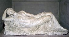 Statue of a sleeping girl. Artist: Unknown