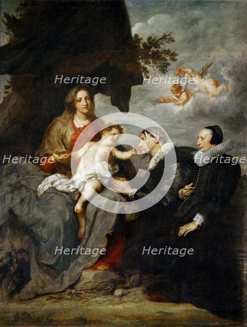 Madonna and Child adored by a married couple, 1630-1632. Creator: Dyck, Sir Anthony van (1599-1641).