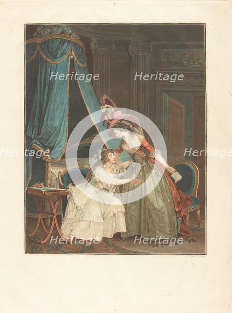 L'Indiscretion, 1788. Creator: Jean Francois Janinet.