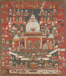 Worship of Lord Jagannatha in his temple at Puri, First half 18th century. Creator: Unknown.