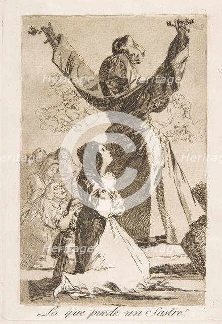 Plate 52 from 'Los Caprichos': What a tailor can do! (Lo que puede un Sastre!), 1799. Creator: Francisco Goya.