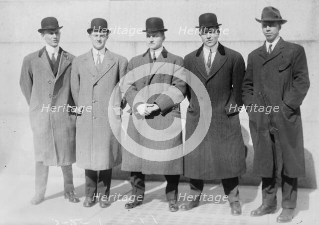 Z. Erhard, C. Hoff, G. Simmons, Bert Daniels, E. Bergen, 1913. Creator: Bain News Service.