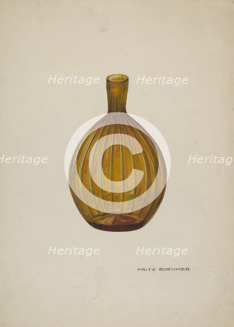 Whiskey Flask, c. 1939. Creator: Fritz Boehmer.