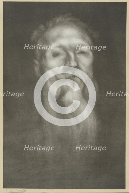 Portrait of Auguste Rodin (1840-1917), 1901. Creator: Carrière; Eugène (1849-1906).