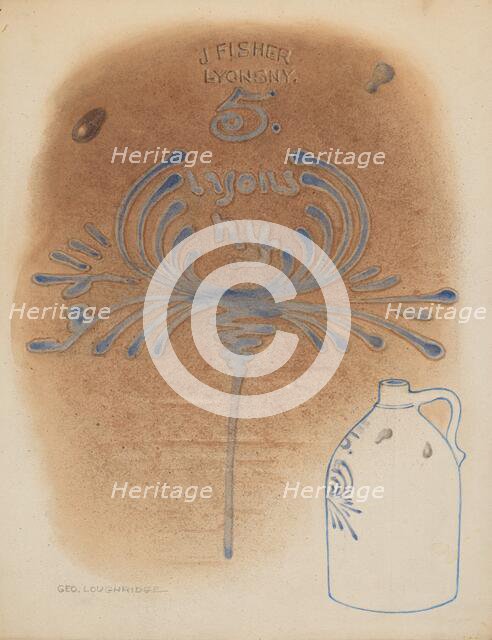 Jug, probably 1937/1938. Creator: George Loughridge.