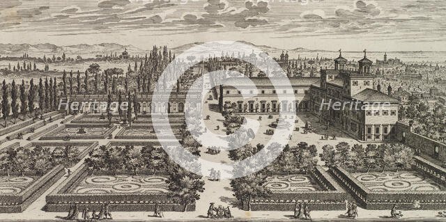 View of the Villa Medici, after 1677. Creator: Giovanni Battista Falda.