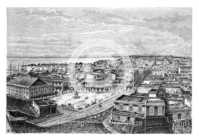 General view of San Juan Bautista, Puerto Rico, c1890.Artist: A Kohl