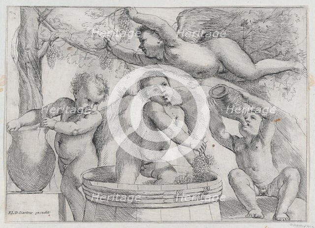 Four Putti Making and Drinking Wine, ca. 1620-1640. Creator: Unknown.