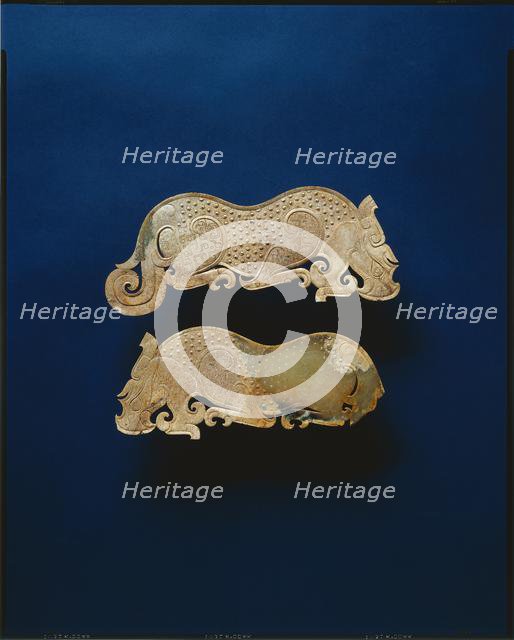 Pair of Jade Plaques, 475-221 BC. Creator: Unknown.