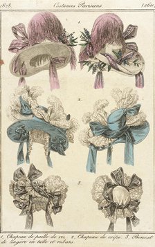 Fashion Plate (Costumes Parisiens), 1828. Creator: Unknown.