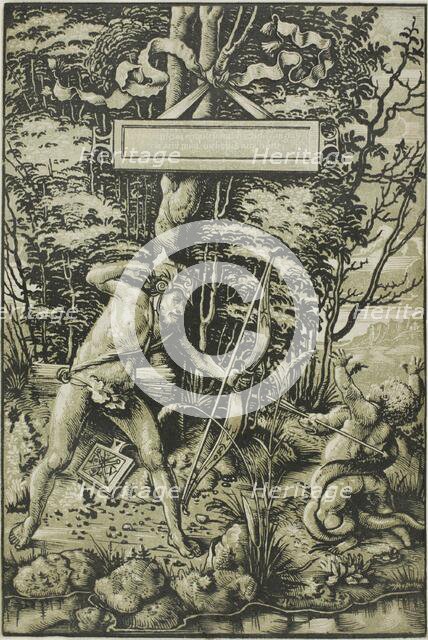 Alcon Slaying the Serpent, 1510-15. Creator: Hans Wechtlin the Elder.