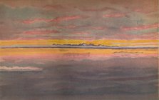 'Sunset off the North Coast of Asia, North of the Mouth of the Chatanga, 1893, (1897). Artist: Fridtjof Nansen.