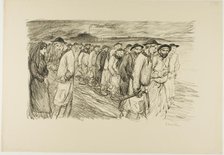 Coming out of the mine, 1907. Creator: Theophile Alexandre Steinlen.