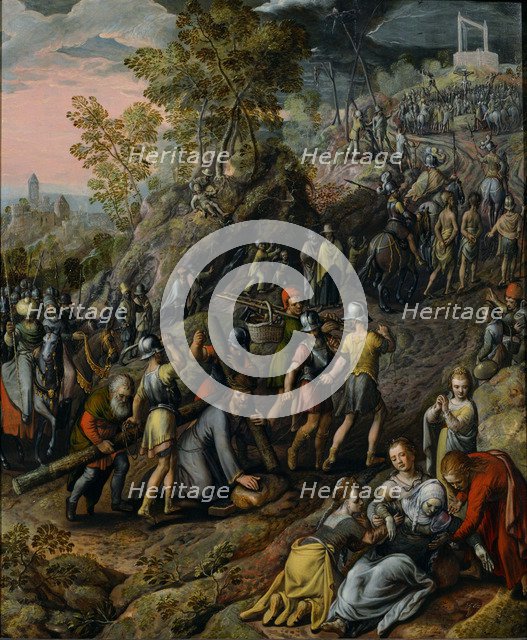 Christ carrying the Cross, 1562. Artist: Beuckelaer, Joachim (ca. 1533-1574)
