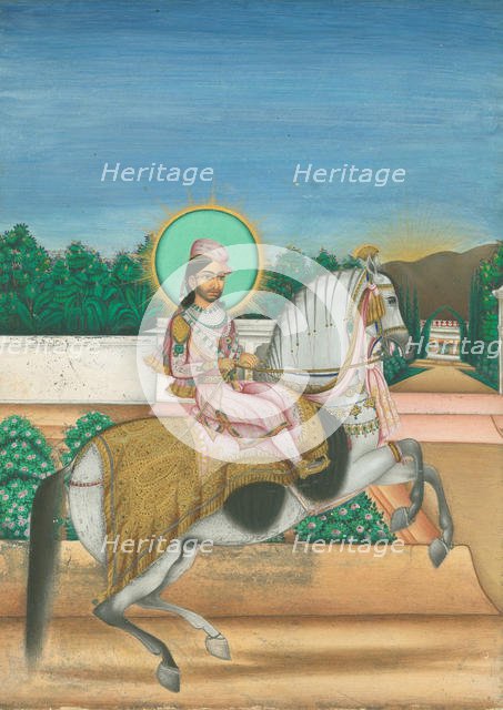 Sheodan Singh, Maharaja of Alwar, ca 1820. Artist: Indian Art  