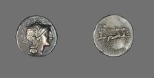 Denarius (Coin) Depicting the Goddess Roma, 110-109 BCE. Creator: Unknown.