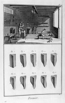 Shoe tree makers, 1751-1777. Artist: Denis Diderot 